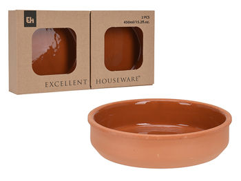 Set vase pentru copt/servire EH 2buc 0.45l, D15cm, ceramica 