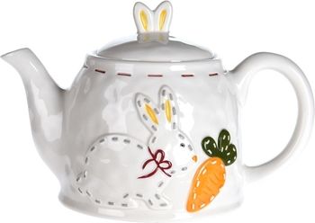 Чайник заварочный "Кролик с морковкой" 22сm, керамика 