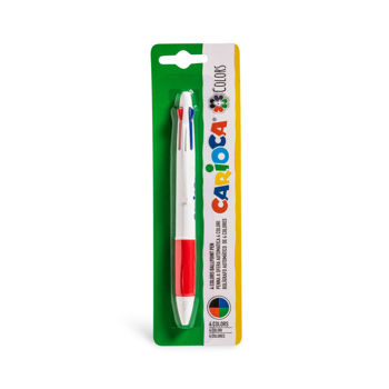 Ручка шариковая Carioca 4-цветная 1шт 