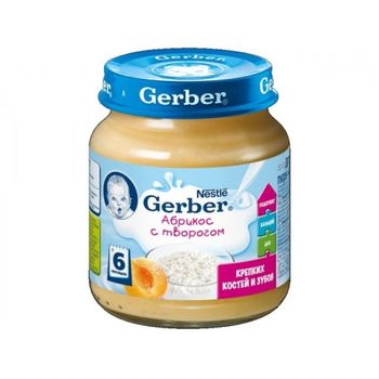 купить Gerber пюре из абрикос с творогом 6+ мес., 125 г в Кишинёве 