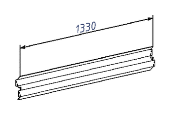 cumpără Bara de fixare de profil cu dimensiunile 120x1330mm (9001), metalic în Chișinău 