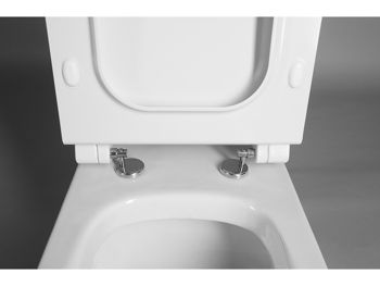 Унитаз подвесной WC PURITA CLEAR RIMLESS с крышкой SLIM soft close 