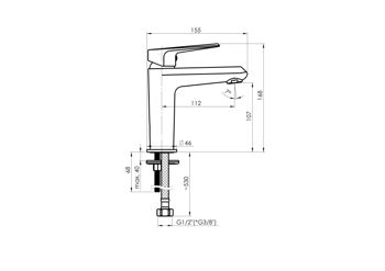 Cмеситель для раковины RUBINETA Deli-18 D80008 