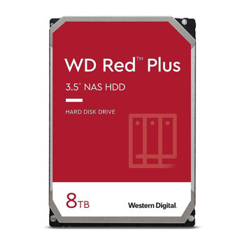 8TB HDD  Western Digital Red Plus (NAS Storage) WD80EFZZ, 3.5 7200 RPM, SATA3 6GB/s, 128MB (hard disk intern HDD)