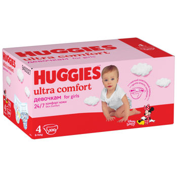 cumpără Scutece Huggies Ultra Comfort  pentru fetiţă 4 (8-14 kg) Disney Box, 100 buc. în Chișinău 