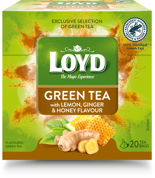 LOYD Green Lemon, Honey, Ginger, зеленый чай, 20 пак 