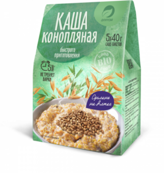 💚 🌿 Каша «Конопляная» быстрого приготовления упаковка 5 саше-пакетов по 40 гр (200 гр). 