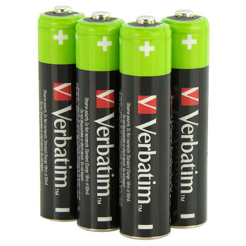 Verbatim AAA Rechargeable Battery  950mAh  4 Pack 49942