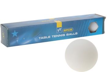 Set mingi ping-pong, 6buc,albe 