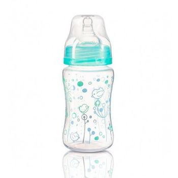 Антиколиковая бутылка с широким горлышком BabyOno 240 ml Mint 