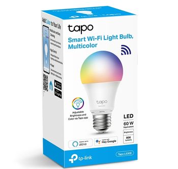 TP-LINK "Tapo L530E(2-pack)", Smart Wi-Fi LED Bulb with Dimmable Light, Multicolor, 2500-6500K, 806l 