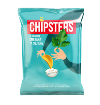 Cips Flint cu smîntînă și verdeață (100g) 