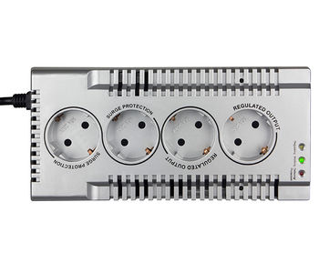 Stabilizer Voltage SVEN  VR-F1500, max.500W, Output: 4 × CEE7/4 (2 for AVR, 2 for surge protection) 