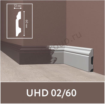 Плинтус Дюрополимер Белый 2000x60x13mm 