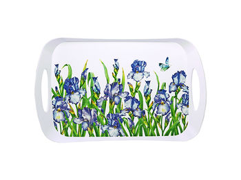 Tava Phibo 41X27X5cm "Blue Iris", alb, din plastic 