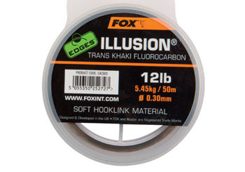 Shock-leader fluorocarbon FOX EDGES™ Illusion® Soft - Trans Khaki 12lb/0.30mm 