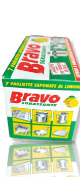 BRAVO губки для обезжиривания и чистки металлических изделий , 7 шт 