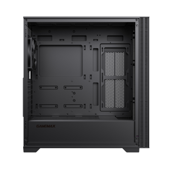 Case ATX GAMEMAX QUEST, w/o PSU, 0.6mm, 1x120mm fan, Tempered Glas, USB3.0, Type-C, Black 