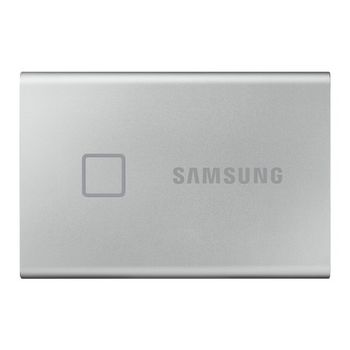 1.0TB (USB3.2/Type-C) Samsung Portable SSD T7 Touch, FP ID, Silver (85x57x8mm, 58g, R/W:1050MB/s) 