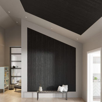 Riflaj decorativ din lemn Akupanel Charcoal 