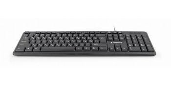 Keyboard Gembird KB-U-103-RU, Standard, Full size, Silent, Black, USB 