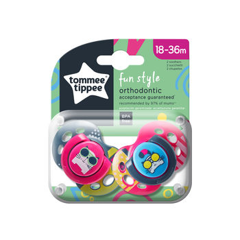 Пустышка силиконовая Fun Style Tommee Tippee (18-36 мес.), 2 шт. 