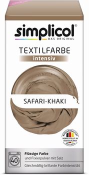 SIMPLICOL Intensiv - Safari-Khaki, Vopsea pentru haine si textile in masina de spalat, Safari-Khaki 