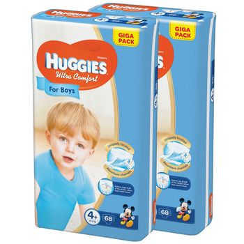 cumpără Huggies (4+) Ultra Comfort Giga Pack Boy  (10-16kg)  N68 în Chișinău 
