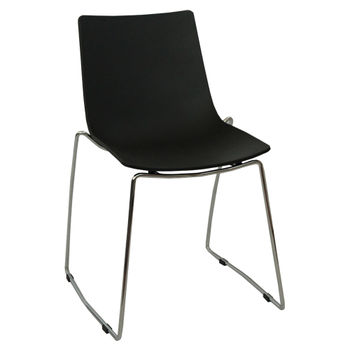 купить Пластиковый стул, хромированные стальные ножки с 540x630x830 мм, черный в Кишинёве 