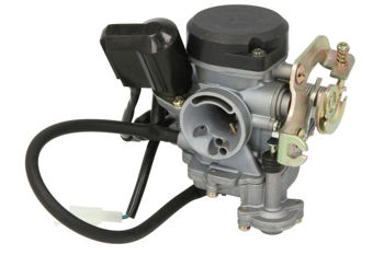Carburator complet Gy6 80 (Kunfu) Vacuum constant (fundat din plastic, diametru scurt 28 mm, diametru suprafață filtru 38 mm) 