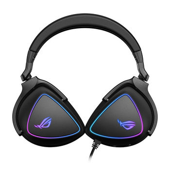 Проводные игровые наушники ASUS Gaming Headset ROG Delta S, USB-C, AI noise-canceling mic, MQA rendering technology, Hi-Res ESS 9281 QUAD DAC, Headphones 20 ~ 40000 Hz, Mic 100 ~ 10000 Hz, Virtual 7.1, RGB lighting