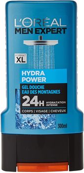 Гель 3 в 1 подходит для тела, волос, лица LOREAL MEN EXPERT HYDRA POWER, 300мл 