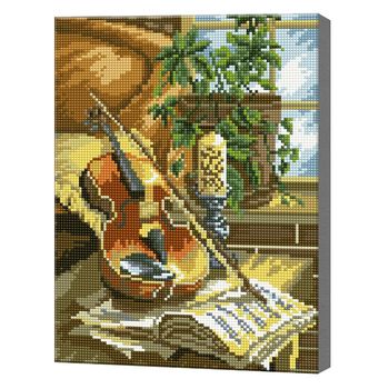 Алмазная мозаика 30x40 см Натюрморт со скрипкой 