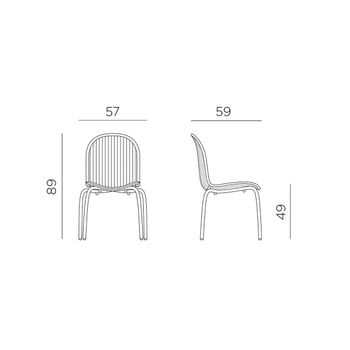 Стул Nardi NINFEA DINNER ANTRACITE vern. antracite 62052.02.000 (Стул для сада и террасы)