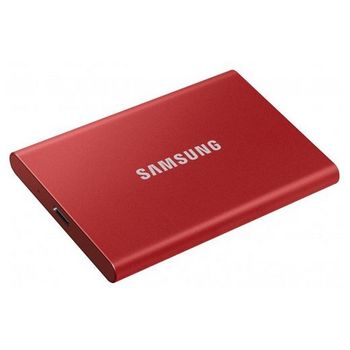 1.0TB (USB3.2/Type-C) Samsung Portable SSD T7 , Red (85x57x8mm, 58g, R/W:1050/1000MB/s) 