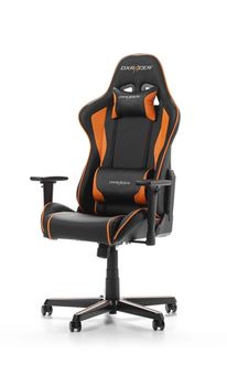 Gaming Chairs DXRacer - Formula GC-F08-NO-H1, Black/Black/Orange - PU leather, Gamer weight up to 100kg / growth 145-180cm, Foam Density 52kg/m3, 5-star Aluminum IC Base, Gas Lift 4 Class, Recline 90*-135*, Armrests: 3D, Pillow-2, Caster-2*PU, W-23kg