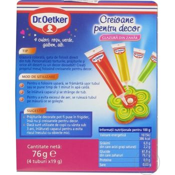 Creioane pentru decor Dr. Oetker, 4 buc. 