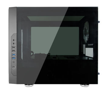 Case mATX Chieftec Chieftronic M1, w/o PSU, 1x120mm RGB, 2xUSB3.0, 2xUSB2.0, Temperd Glassl, Black 