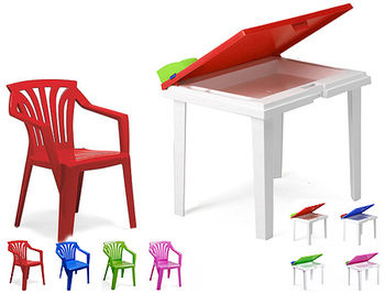 Set mobila de terasa pentru copii Nardi Scaun Nardi ARIEL (4 culori) + Masa Nardi ALADINO (4 culori)