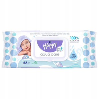 Влажные салфетки Bella Happy Aqua Care, 56 шт. 