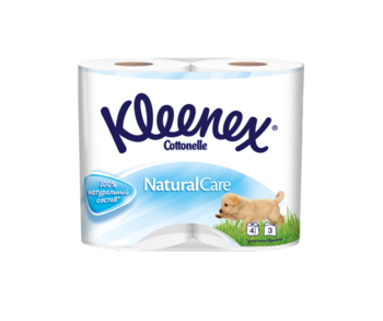 купить Туалетная бумага Kleenex Natural White, 4 рулонов, трехслойная в Кишинёве 