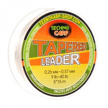 TK80090 - Shok Leader Conus Tehnocarp 0.26-0.57mm 5*15m 