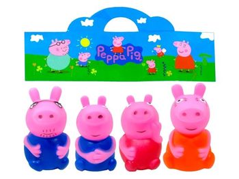 Набор игрушек для купания "Peppa Pig", 4шт резиновые 