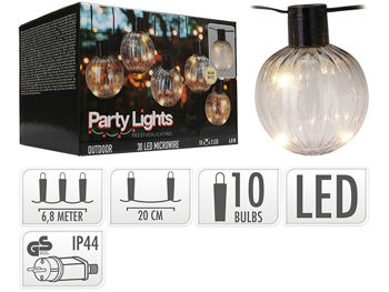 Ghirlanda ”Party Lights” Progarden 10LED, 6,8m, D8cm 