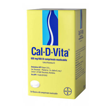 cumpără Cal-D-Vita 600mg+400UI comp. masticab. N60 în Chișinău 