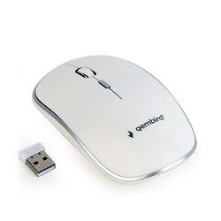 купить Wireless Mouse Gembird MUSW-4B-01, Optical, 800-1600 dpi, 4 buttons, Ambidextrous, 1xAA, White в Кишинёве 