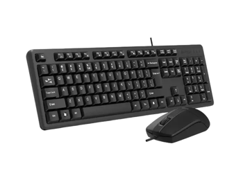 Комплект клавиатура + мышь A4Tech KK-3330, проводной, черный 