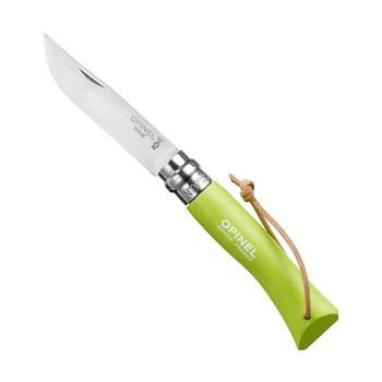 купить Нож складной Opinel Trekking №07, 8.0, with leather lace, green-aple, 001442 в Кишинёве 