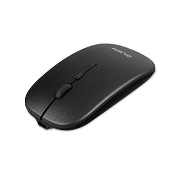 Mouse SVEN RX-565SW Wireless Black, Optical Mouse, rechargeable 400mAh, 2.4GHz, Nano Receiver, 1600dpi, Silent buttons, Black (mouse/мышь)