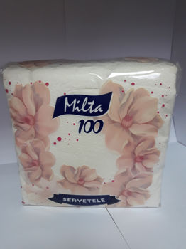 Șervețele "Мilta-100" 33*33 (albe) 